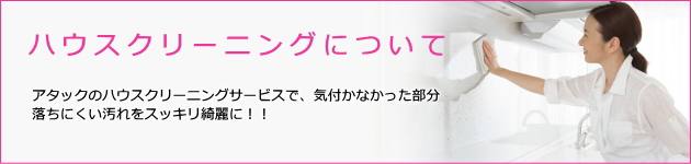 ハウスクリーニングについて